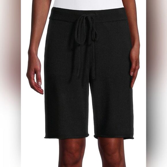 HUDSON Bay black cashmere shorts L BNWT - Picture 1 of 7